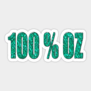 Aqua 100 percent OZ Sticker